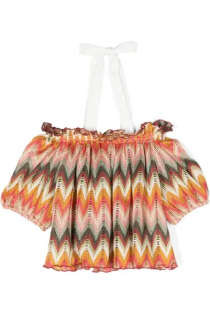LA STUPENDERIA Top tejido con motivo de zigzag en intarsia