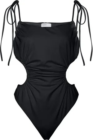 ROSETTA GETTY Traje de baño fruncido con aberturas