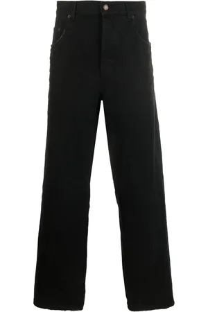Saint Laurent Jeans anchos con tiro medio
