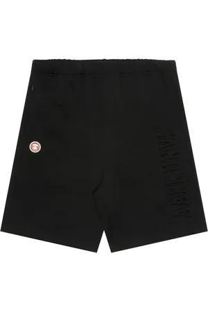A Bathing Ape Bermudas con pretina elástica y logo en relieve
