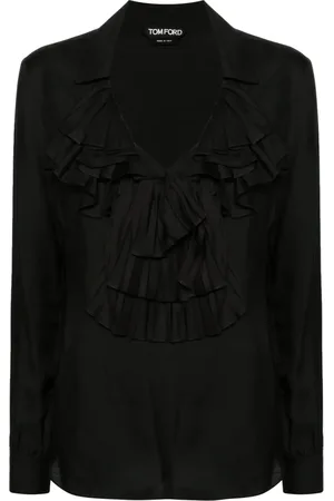 Tom Ford Blusa con volantes en el cuello