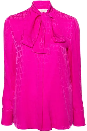 VALENTINO GARAVANI Blusa de seda con motivo Toile Iconographe
