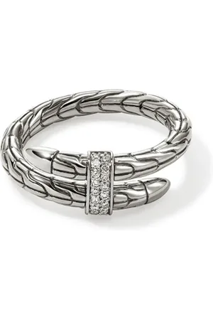 John Hardy Anillo en plata de ley con diamantes