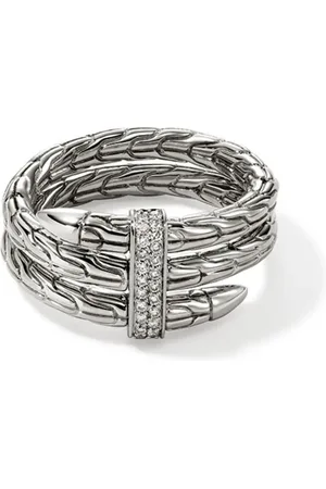 John Hardy Anillo en plata de ley con diamantes