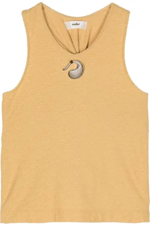 Muller Of Yoshiokubo Camiseta con detalle retorcido