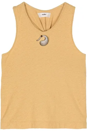 Muller Of Yoshiokubo Camiseta con detalle retorcido