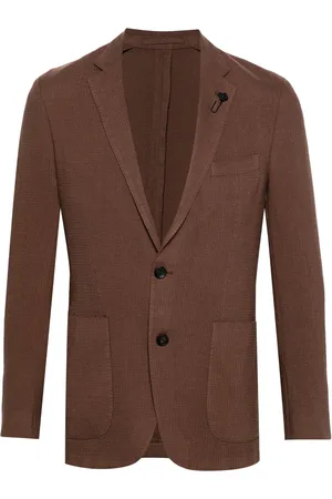 LARDINI Blazer con botones y detalle de broche
