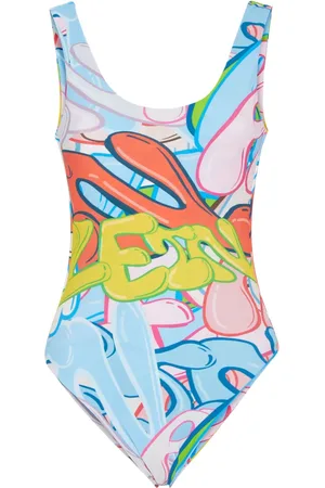 Philipp Plein Traje de baño con estampado de grafiti