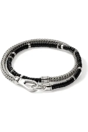 John Hardy Pulsera en plata de ley con ónix