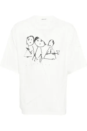 UNDERCOVER Playera con caricatura estampada