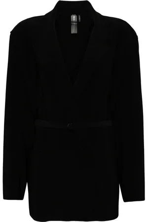 Norma Kamali Blazer con doble botonadura y cinturón