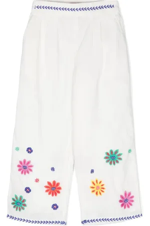 Scotch&Soda Pantalones rectos con bordado floral