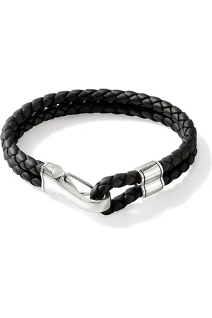 John Hardy Pulsera en plata de ley con cuero
