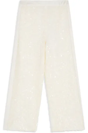 Eirene Pantalones rectos bordados con lentejuelas