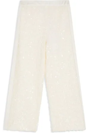 Eirene Pantalones rectos bordados con lentejuelas