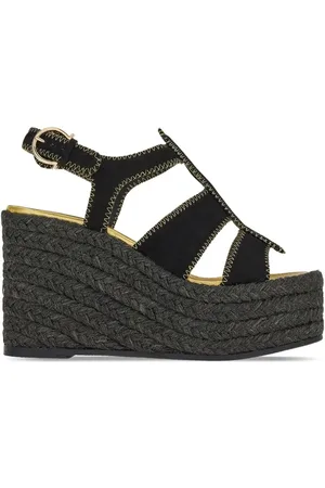 Salvatore Ferragamo Sandalias tipo alpargatas con cuña de 55mm