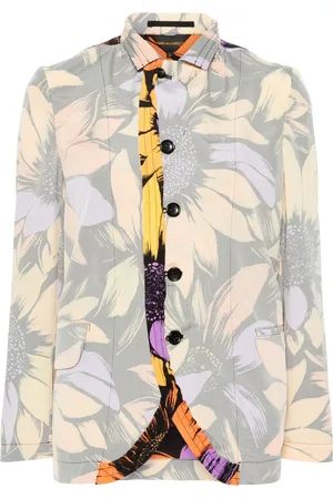 Comme des Garçons Blazer de crepé con motivo floral