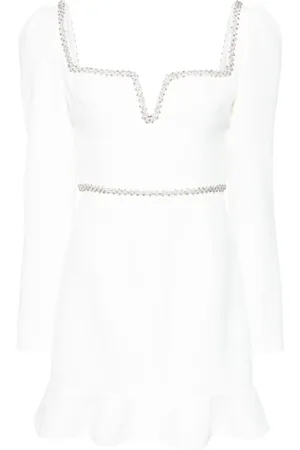 Self-Portrait Vestido corto con detalles de strass