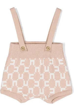 Elisabetta Franchi Overol tejido con monograma en intarsia