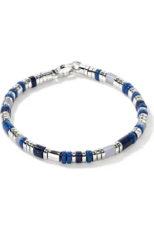 John Hardy Pulsera en plata de ley con lapislázuli y ágata