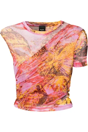 Pinko Blusa asimétrica con estampado abstracto