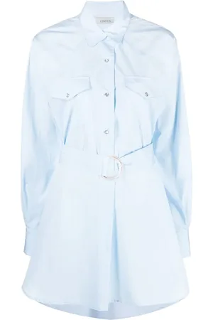 LANEUS Vestido camisero con cinturón