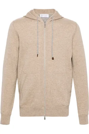 Brunello Cucinelli Hoodie de cachemira de tejido fino