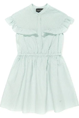 Emporio Armani Vestido corto de tejido seersucker