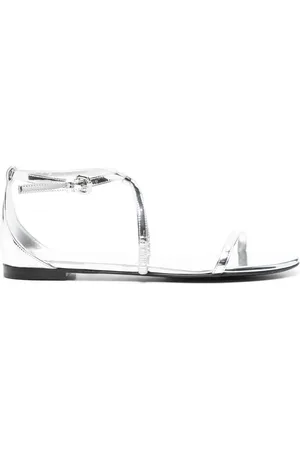 Alexander McQueen Sandalias metalizadas