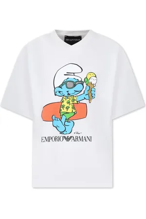 Emporio Armani Playera con logo estampado de x The Smurfs