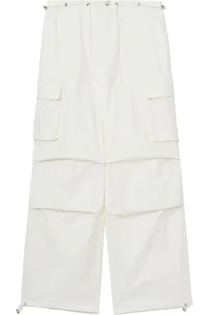 tout a coup Pantalones cargo con cordones en la pretina