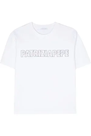 Patrizia Pepe Playera con logo y detalles strass