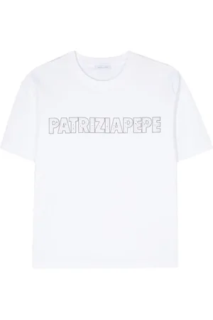 Patrizia Pepe Playera con logo y detalles strass