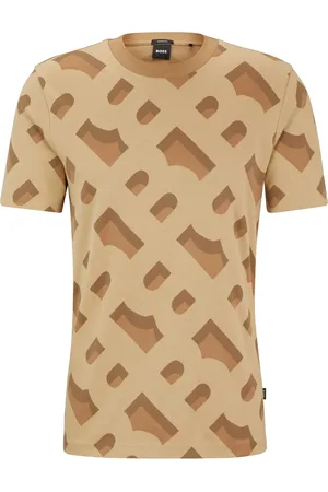 HUGO BOSS Playera manga corta con monograma en jacquard