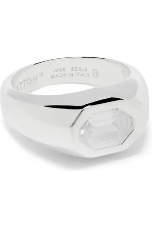 Hatton Labs Anillo de sello con corte esmeralda