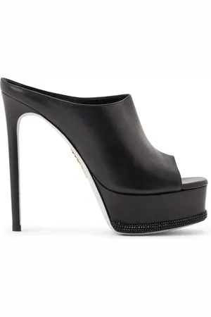 RENE CAOVILLA Mules con detalles de cristal y plataforma