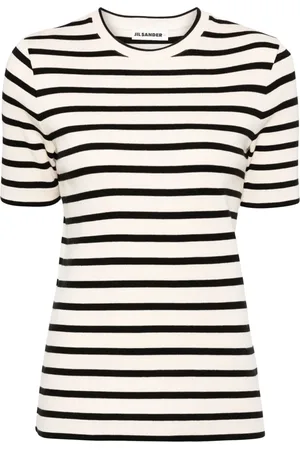 Jil Sander Playera con rayas estampadas