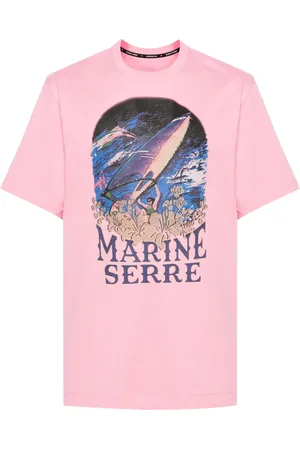 Marine Serre Playera con ilustración estampada