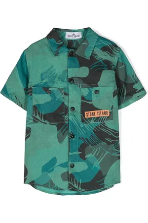 Stone Island Camisa con estampado abstracto