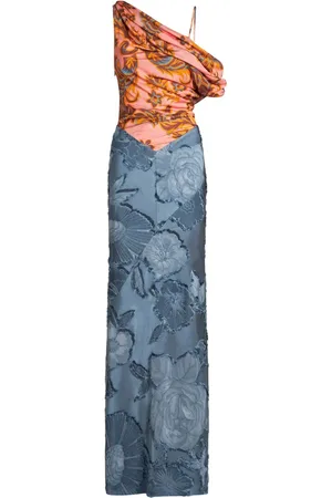 Etro Vestido largo con panel en contraste