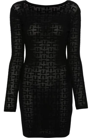 Elisabetta Franchi Vestido corto con diseño tejido
