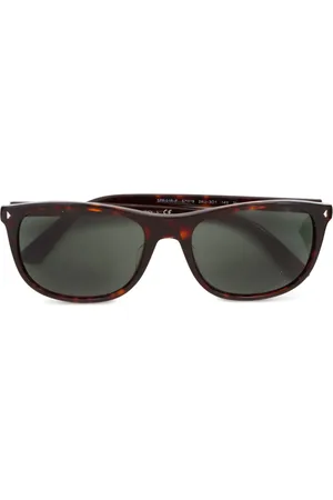 Prada Lentes de sol con armazón rectangular estilo carey