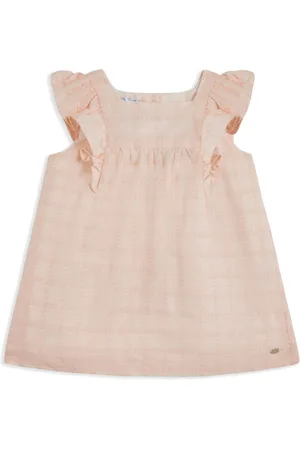 Tartine Et Chocolat Vestido con bordado de cuadros