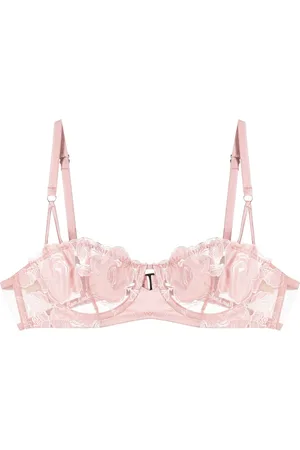 FLEUR DU MAL Brasier balconette con rosa bordada