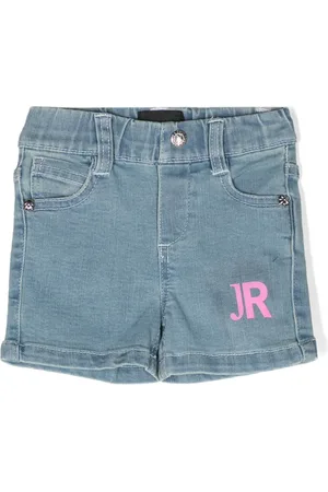 John Richmond Shorts de mezclilla con logo estampado