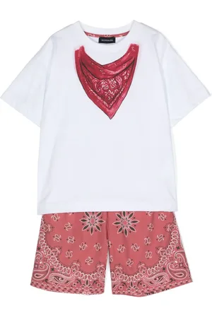 MONNALISA Set de shorts con estampado de cachemira