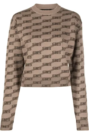 Balenciaga Suéter con logo en intarsia
