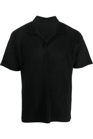 Issey Miyake Camisa manga corta plisada