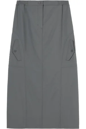 B+AB Falda midi tipo cargo con tiro alto
