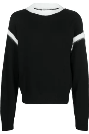 Saint Laurent Suéter tejido con diseño bicolor